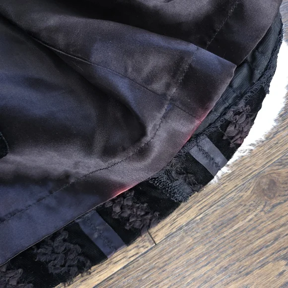 Vintage Betsey Johnson Penny Lane 90s Y2K Lace Velvet Puff Sleeve Duster Coat - Picture 10 of 12